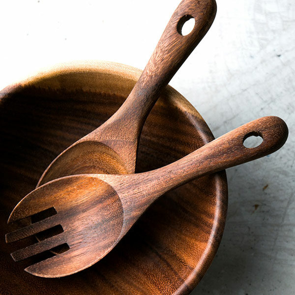 Big wooden fork & spoon