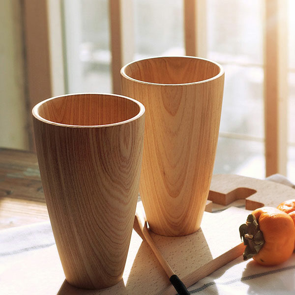 Wooden drinking cup